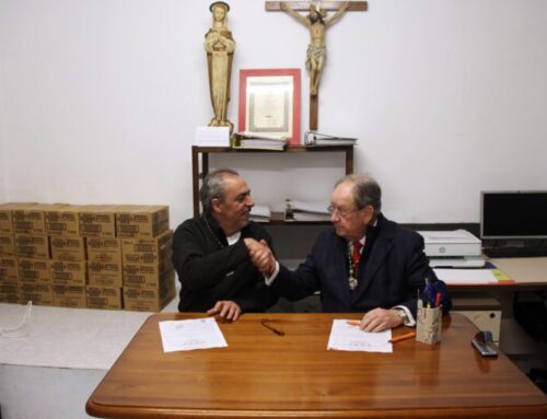 Presentación del cartel del miércoles Santo y firma de contrato con la hermandad de la Vera Cruz de San Roque, 13  de Febrero de 2026